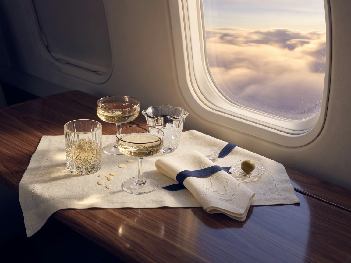 A carefully prepared private aircraft cabin