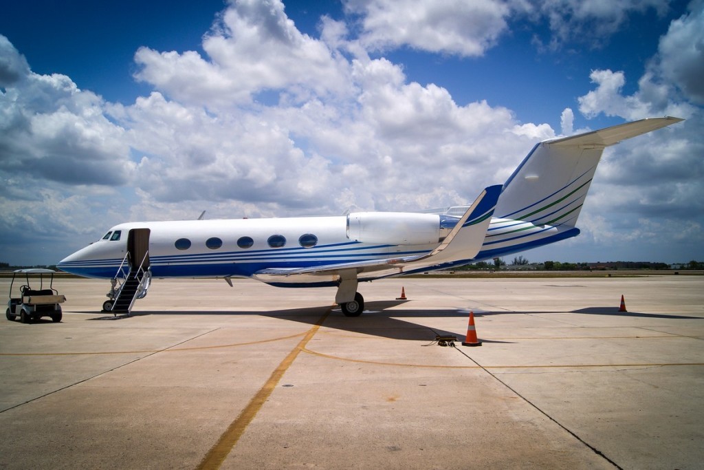 Super Midsize Jet on the ground