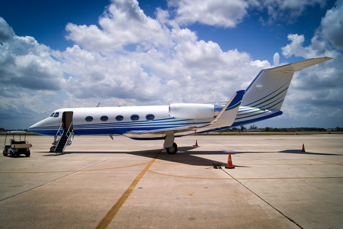 Super Midsize Jet on the ground